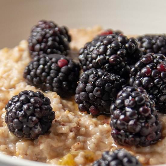 Blackberry Oatmeal Recipe - Recipe photo by cheerfulcook