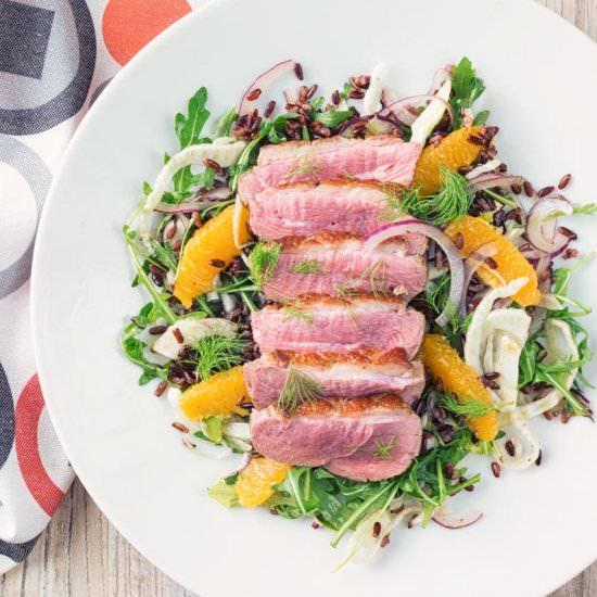 Fennel and Orange Salad with Duck - Recipe photo by Brian Jones