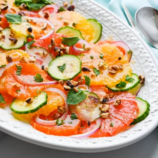 Winter Citrus Salad & Hazelnuts - Recipe photo by garlic and zest
