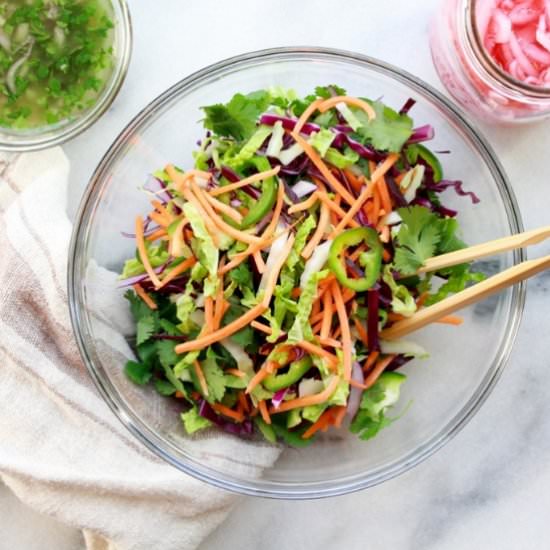 Asian Slaw with Nuoc Cham Dressing - Recipe photo by asiancaucasian