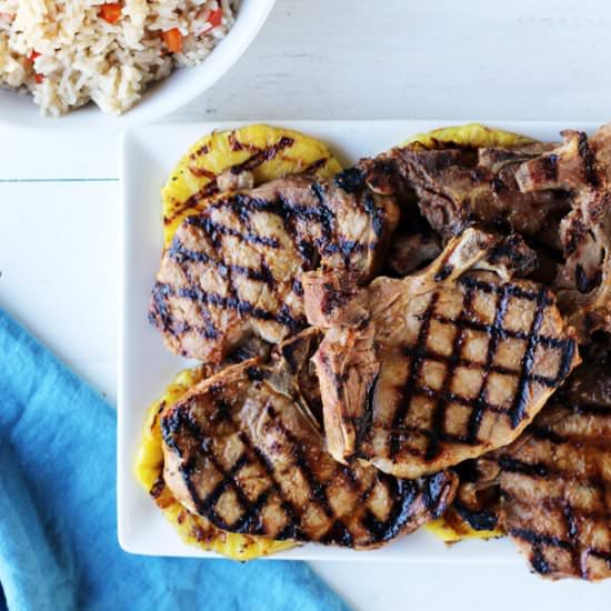 Hawaiian Grilled Pork Chops - Recipe photo by Buy This Cook That