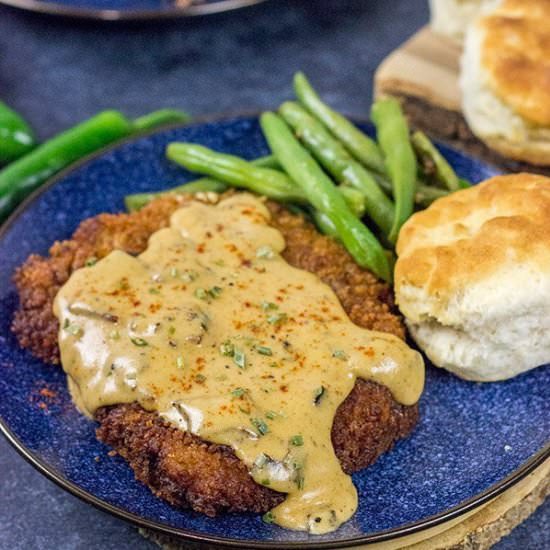 Chicken Fried Steak with Jalapeno B - Recipe photo by spicedblog