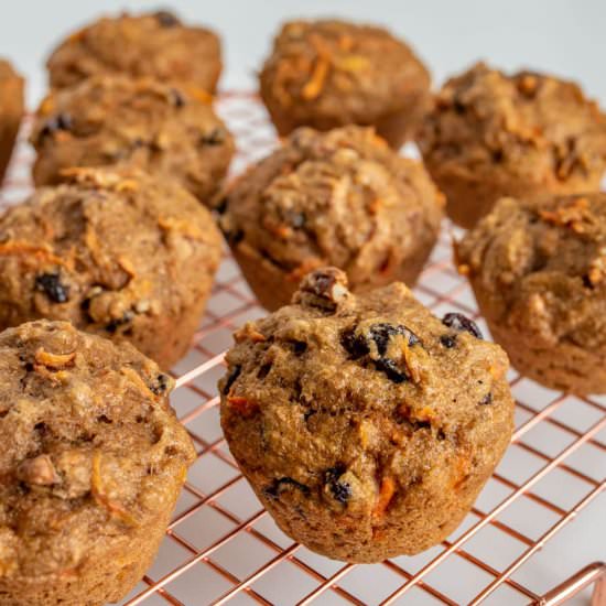 Healthy Carrot Cake Muffins - Recipe photo by Blessthismess