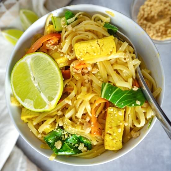 Easy Vegan Pad Thai Recipe - Recipe photo by plantifulheart