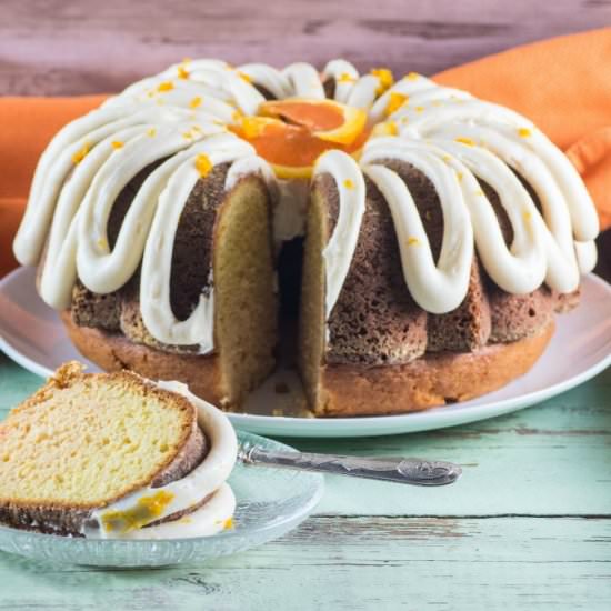 Creamsicle Orange Bundt Cake - Recipe photo by noshingwiththenolands