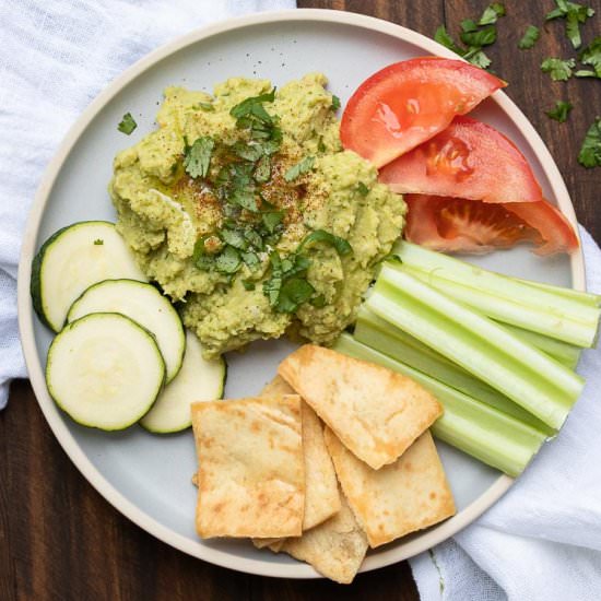 Greek Whipped Hummus - Recipe photo by veggiesdontbite