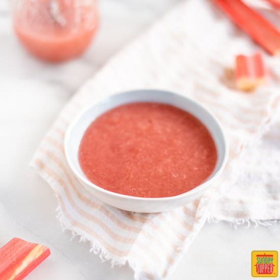 Rhubarb Sauce - Recipe photo by SundaySupper