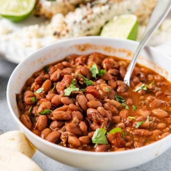 CHARRO BEANS (FRIJOLES CHARROS) - Recipe photo by houseofnasheats