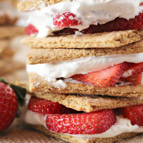 Low Cal Strawberry Shortcake Stacks - Recipe photo by Lydi Out Loud
