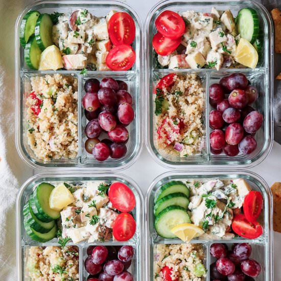 Chicken Salad & Quinoa Meal Prep - Recipe photo by tippsinthekitch