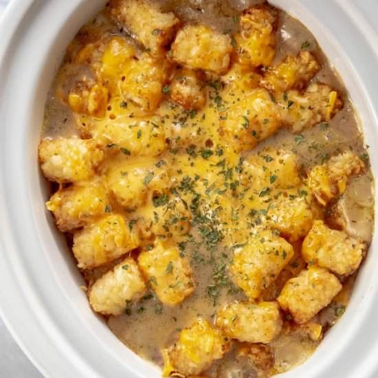 Slow Cooker Tater Tot Casserole - Recipe photo by slowcookergourmet