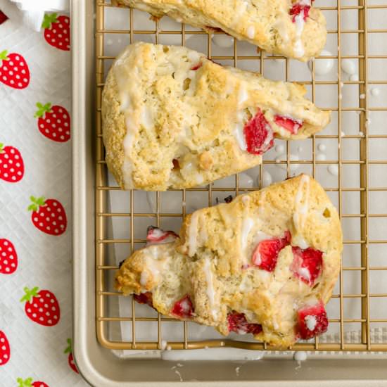 Strawberry Scones {gluten free} - Recipe photo by abakershouse