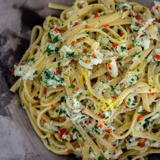 Chili Crab Linguine - Recipe photo by AnotherFoodBlogger