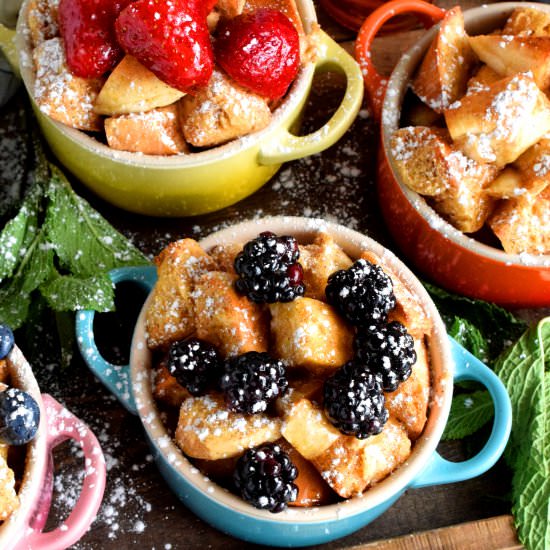 Individual Baked Bagel French Toast - Recipe photo by byronethomas