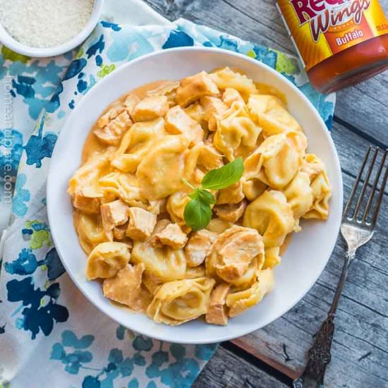 One Pot Buffalo Chicken Tortellini - Recipe photo by homeandplate