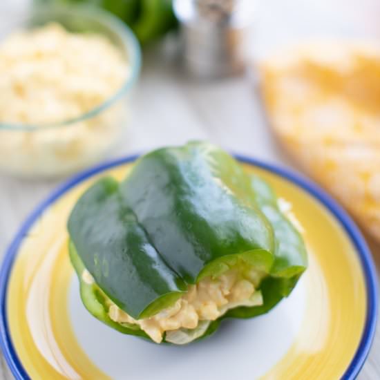 BELL PEPPER KETO EGG SALAD SANDWICH - Recipe photo by Stylish Cravings