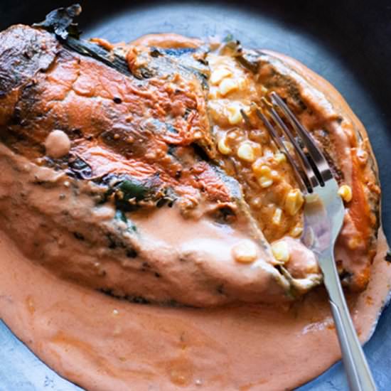 Stuffed Poblano Peppers - Recipe photo by servingtonight