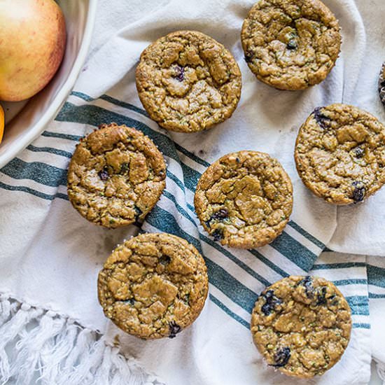 GF Blueberry Zucchini Muffins - Recipe photo by lemonsandbasil