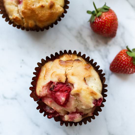 Strawberry and White Choc Muffins - Recipe photo by feelgoodeating