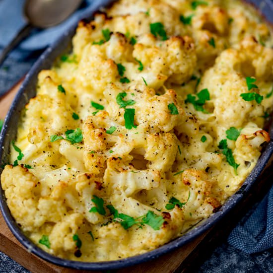 Easy Cauliflower cheese - Recipe photo by KitchenSanctuary