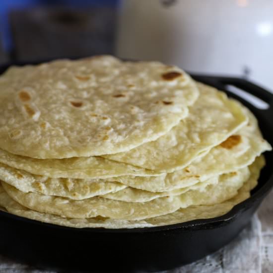 Homemade Tortillas - Recipe photo by theprairiehomestead
