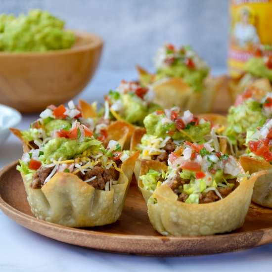 Easy Taco Salad Cups - Recipe photo by justataste