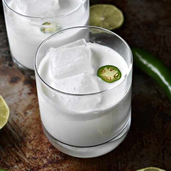 Coconut Mezcal Margarita - Recipe photo by The Boozy Oyster
