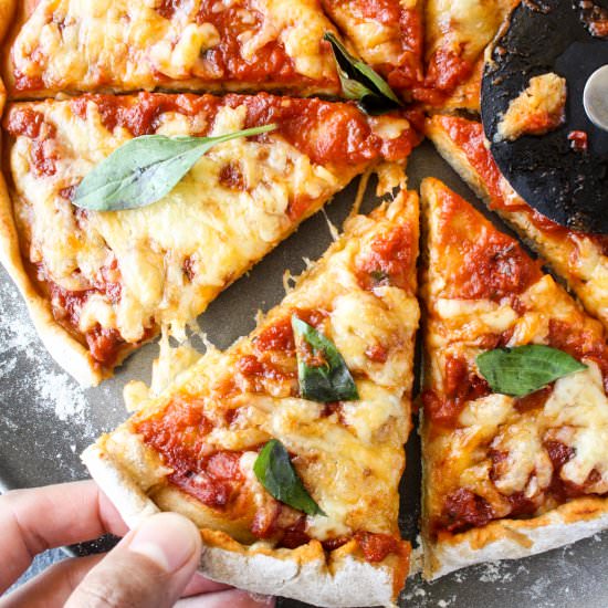 Wholewheat Margherita Pizza - Recipe photo by The Desserted Girl