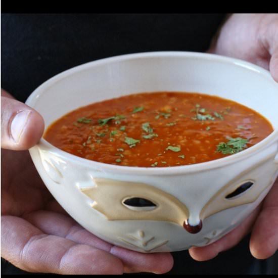 Turkish Bulgur Red Lentil Soup - Recipe photo by dishnthekitchen