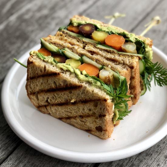 avocado & roasted carrot sandwich - Recipe photo by Jackie Newgent