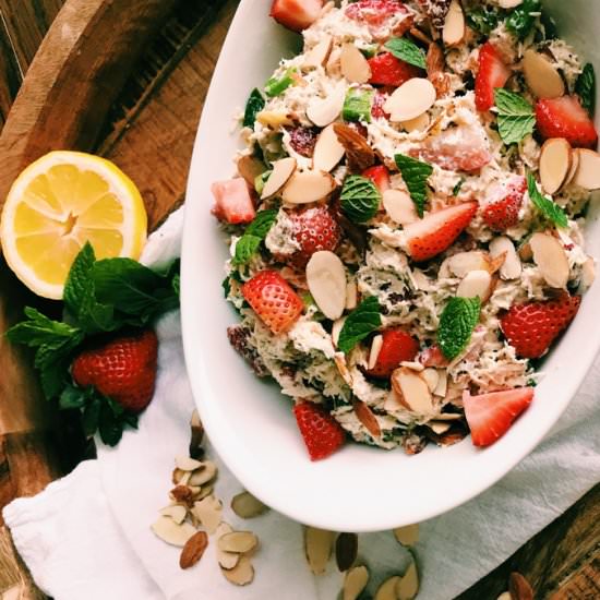 Strawberry Poppy Seed Chicken Salad - Recipe photo by whipandwander