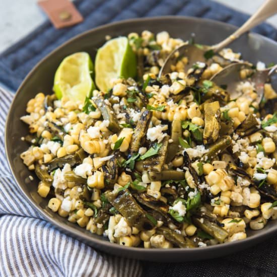 GRILLED CACTUS AND CORN SALAD - Recipe photo by houseofnasheats
