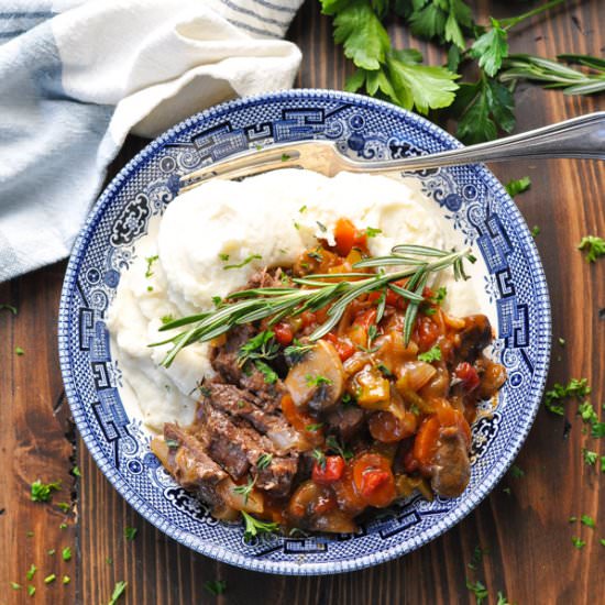 Dump-and-Bake Swiss Steak - Recipe photo by The Seasoned Mom