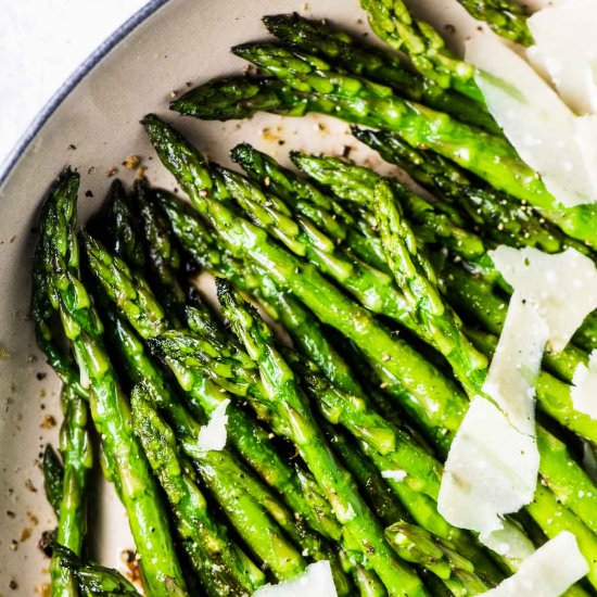 Sauteed Asparagus with Parmesan - Recipe photo by The Endless Meal