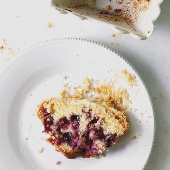 Blueberry Lemon Crumble Loaf - Recipe photo by herlongwayhome