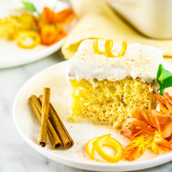 Spice Orange Tres Leches Cake - Recipe photo by Burrata and Bubbles
