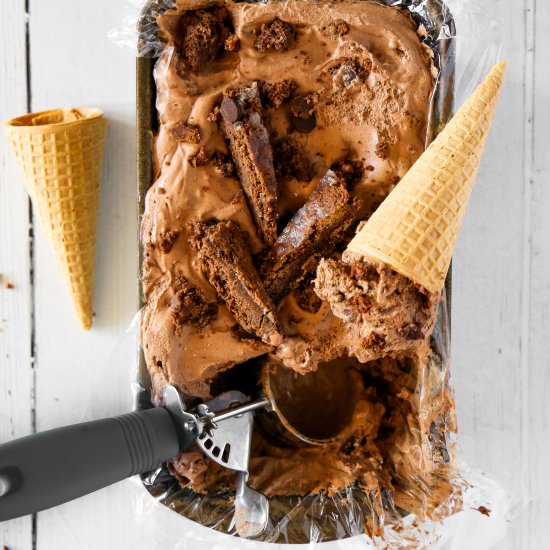 Double Fudge Brownie Ice Cream - Recipe photo by pageandplate