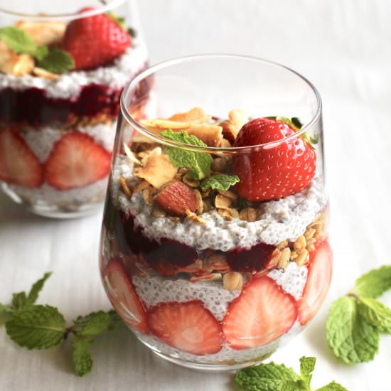 Berry chia seed parfait recipe - Recipe photo by lifestyleofafoodie