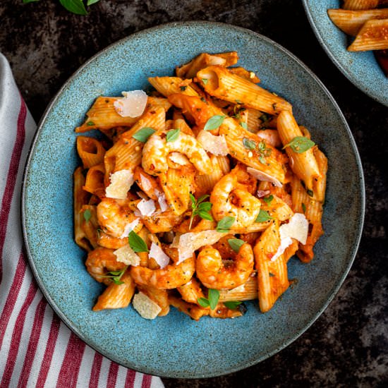 Spicy Prawn Pasta Arrabbiata - Recipe photo by supergoldenbakes