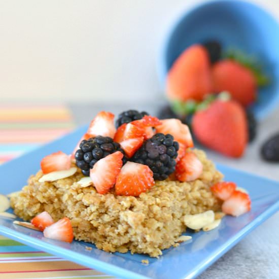 Baked Overnight Oatmeal Bars Recipe - Recipe photo by therebelchick