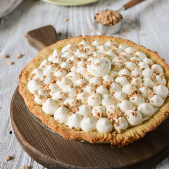 Banana Brickle Cream Pie - Recipe photo by TheCakeChica