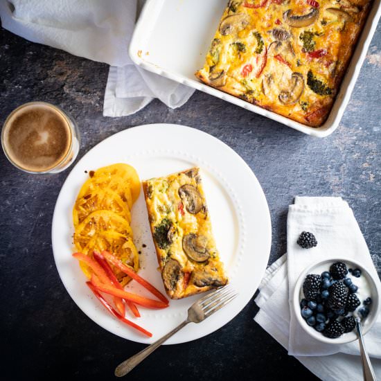 Mushroom and pepper frittata - Recipe photo by photosandfood