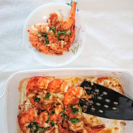 Tiger prawns baked in tomatoes - Recipe photo by Sheeba@gohealthy