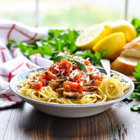 Tomato Pesto Pasta with Chicken - Recipe photo by The Seasoned Mom