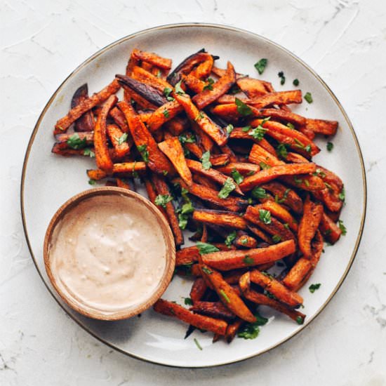 Spicy Sweet Potato Fries - Recipe photo by thesubversivetable