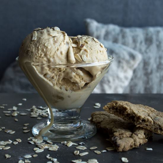 Oatmeal Cookie Ice Cream - Recipe photo by The Royally Baked