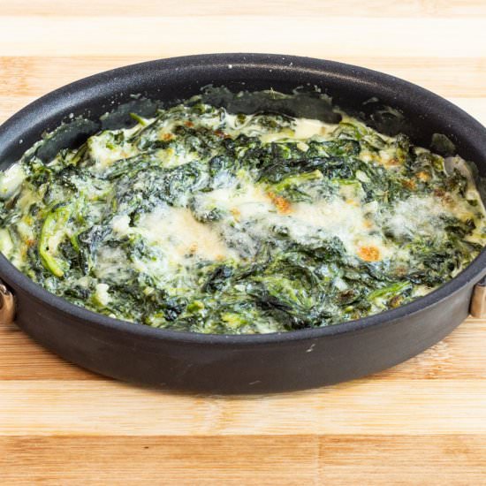Steakhouse Style Keto Creamed Spinach - Recipe photo by jenn@cookwhatyoulove.com