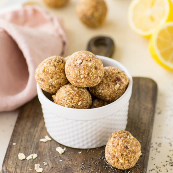 Lemon Poppy Seed Energy Bites - Recipe photo by mindfulavocado