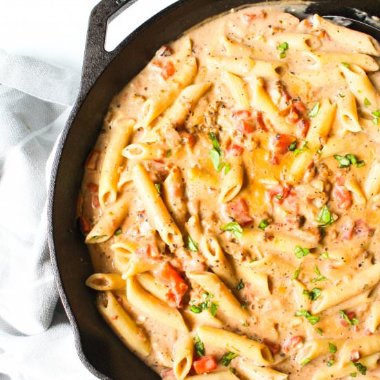Vegan Sausage & Pasta Skillet - Recipe photo by This Savory Vegan