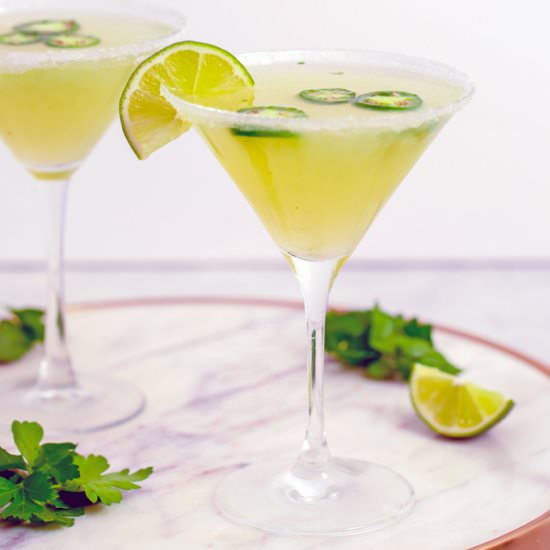 Jalapeño Parsley Sour Martini - Recipe photo by Wearenotmartha